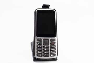 Telefon BlindShell LITE in schwarzer Flip-Schutztasche