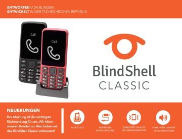 Telefon BlindShell Classic mit Ladeschale